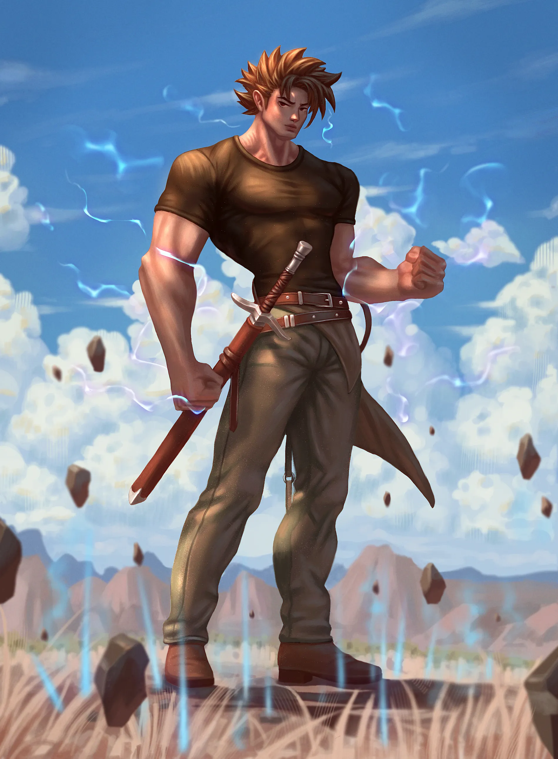 Concept art of Almasy Silva, a character from Pseudo World